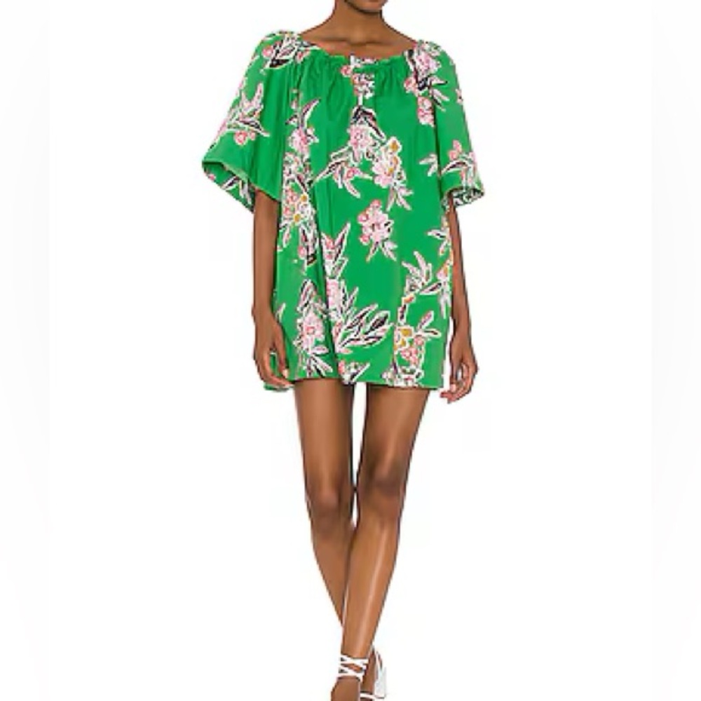 Free People Green Jodie Tunic in Gardenia